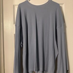 Daily Drills Light Blue Ribbed Top